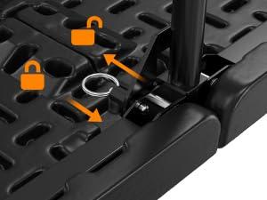 VINGLI 6 feet Plastic Folding Bench,Portable in/Outdoor Picnic Party Camping Dining Seat, Garden Soccer Multipurpose Entertaining Activities, Smooth HDPE Tabletop, 1/2 Pack, White/Black/Brown