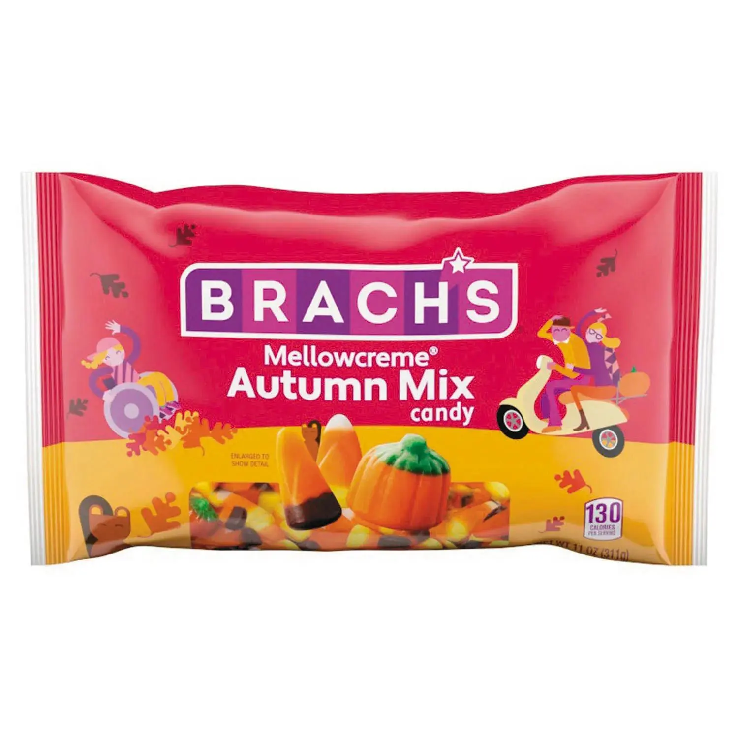 Brach’s Mellowcreme Mixed Candy Corn & Pumpkins Autumn Party Snacks - 11 oz, 36 Pcs, Smooth Sweet Texture Novelty Candy