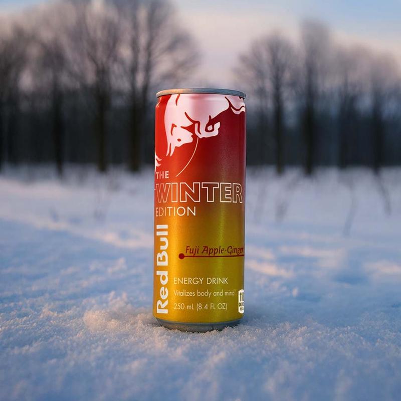Red Bull Winter Edition  Fuji Apple & Ginger Flavor Energy Drink 8.4 fl oz REGULAR AND SUGAR FREE Choose Your Pack 1–24 CANS