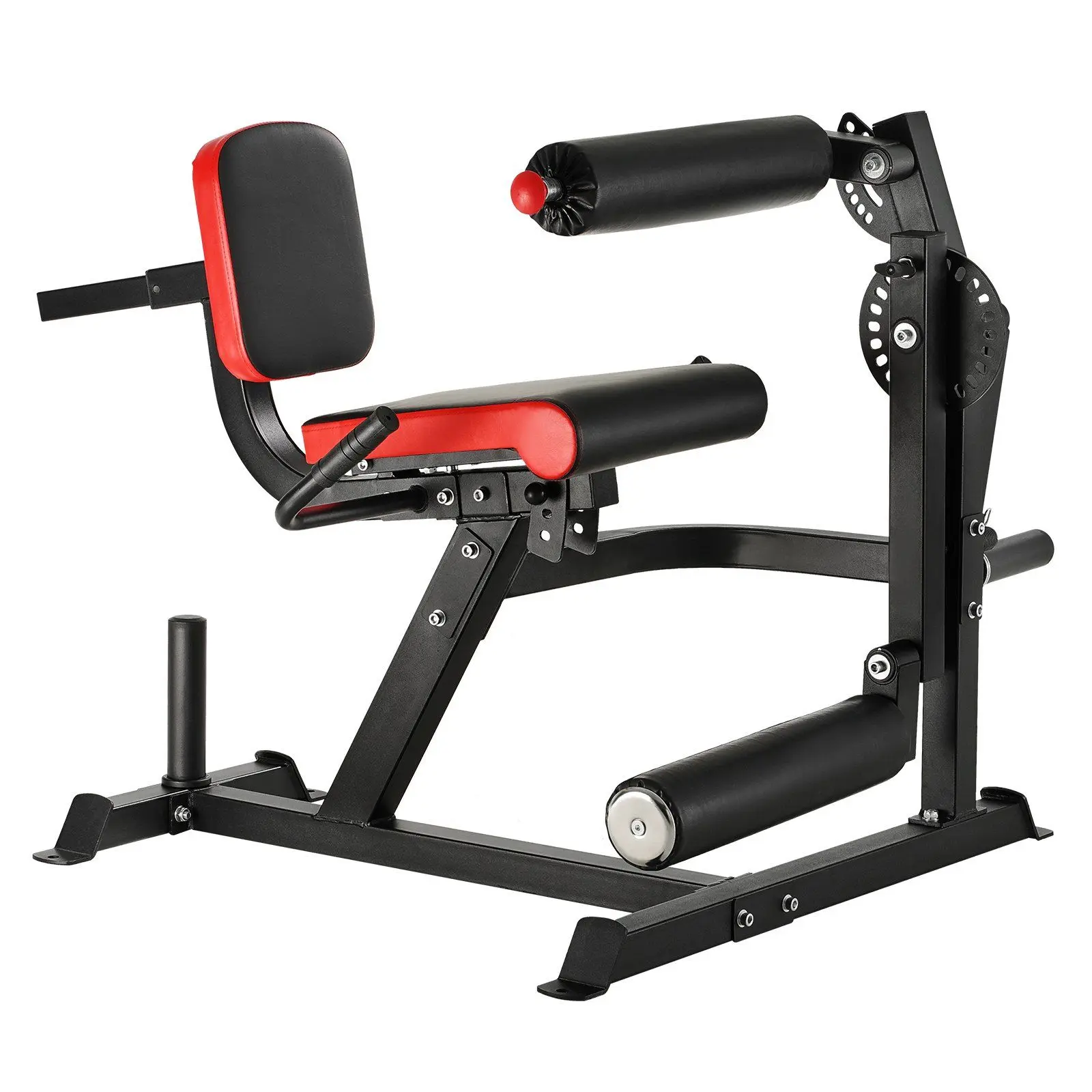 VEVOR Adjustable Metal Frame Leg Extension & Curl Machine, Lower Body Training Exercise Bench