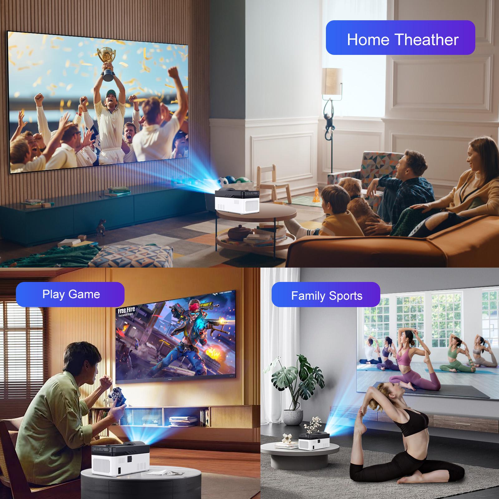 [US warehouse] Magcubic HY450 900ANSI Projector Ultra Short Throw 8K Decode Native 1080P Auto Offset Electronic Focus Dual WiFi6 BT5.4 Allwinner H716 Built-in Dual 5W HiFi Speakers 32G High Performance Home Cinema