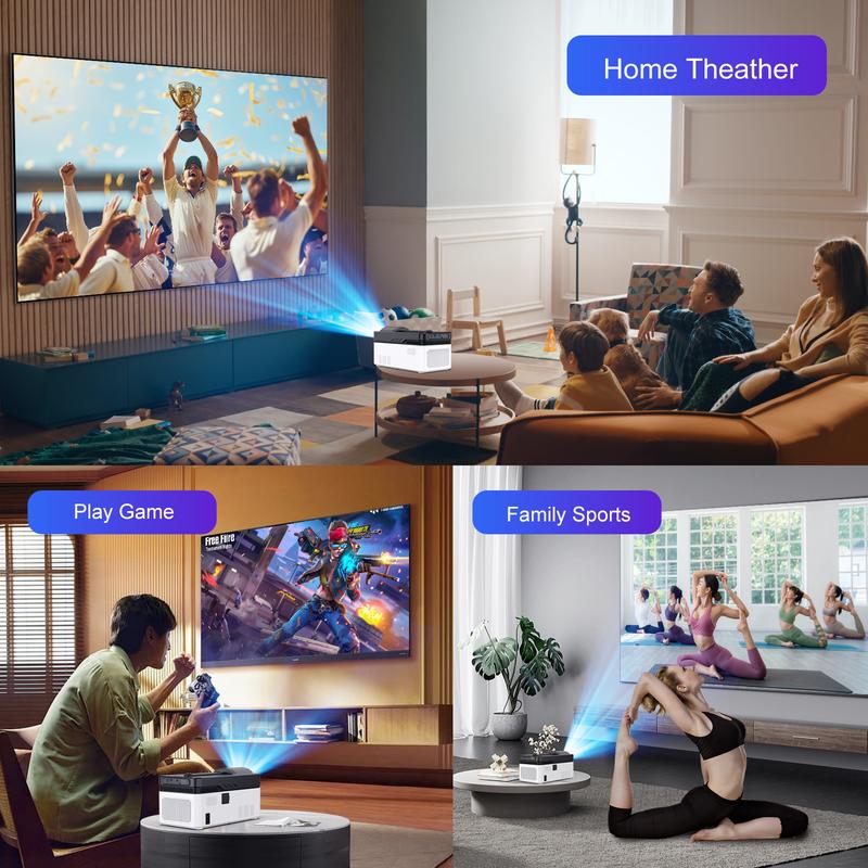 [US warehouse] Magcubic HY450 900ANSI Projector Ultra Short Throw 8K Decode Native 1080P Auto Offset Electronic Focus Dual WiFi6 BT5.4 Allwinner H716 Built-in Dual 5W HiFi Speakers 32G High Performance Home Cinema