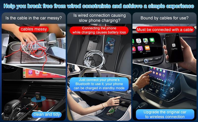 2026 Wireless Adapter for iPhone/Android Fast Connect No Delay Hands-Free Calling Electronic Charger CarPlay Adapter 2026 Wireless Adapter for iPhone/Android Fast Connect No Delay Hands-Free Calling Electronic Charger CarPlay Adapter