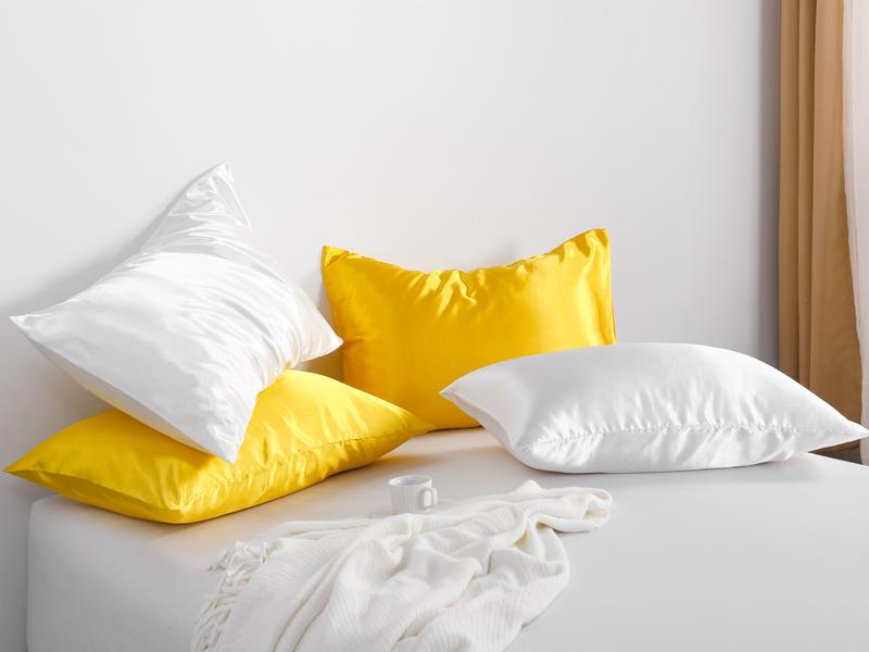 NTBAY 2 Pieces Silky Satin Pillowcases, Cozy Breathable and Ultra Soft, Antistatic Frictionless Skin-friendly and Anti-acne for Hair and Skin, Luxurious Pillow Cases with Envelope Closure, Room Decoration,, Springtok