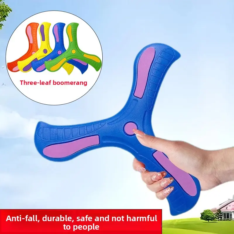 Outdoor Sports EVA Children's Hand Throwing Clover Boomerang Flying Saucer Soft Frisbee Parent-child Interactive Outdoor Games