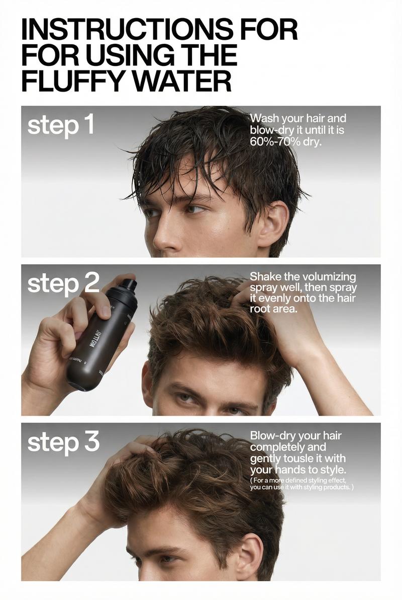 ApexFlow Instant Hair Root-Lifting Volume Spray-Gentle, Effective, Soluble Collagen,Nourishing Ingredients, Root Lift, Volumizing, Non-Greasy, Pleasant Scent, for Fine/Thin/Limp Hair