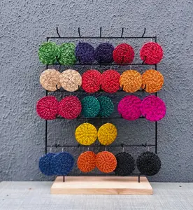 Ada Ring Earrings – Handwoven Rattan Circle Earrings from Ghana (Classic & Grande)
