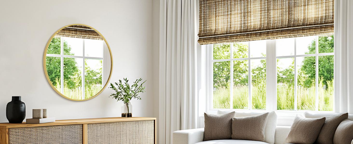 Round Wall Mirror, Circle Bathroom Mirrors for Over Sink, Entryway, Living Room, Vanity Decor Round Wall Mirror, Circle Bathroom Mirrors for Over Sink, Entryway, Living Room, Vanity Decor