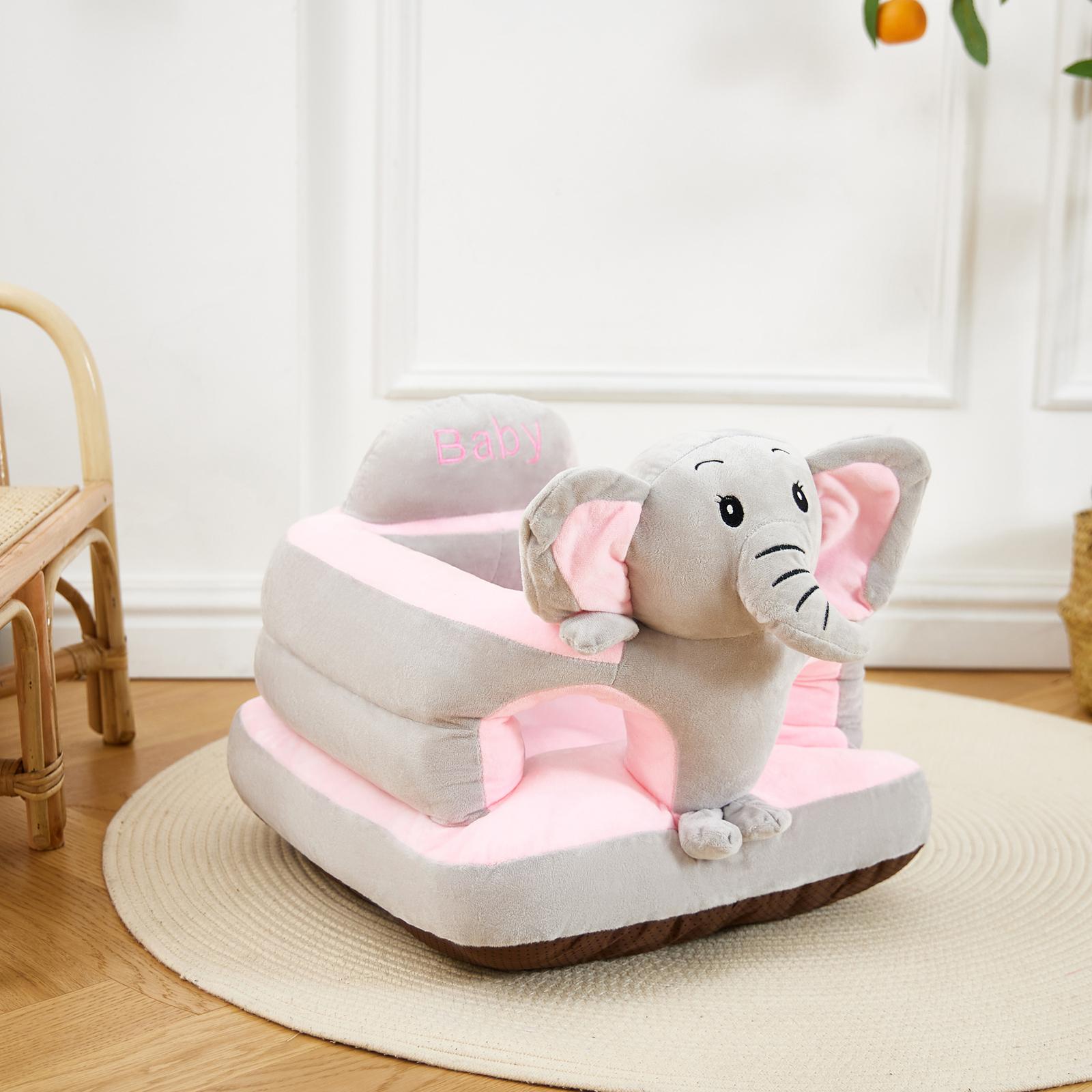 Baby Sitting Chair Cute Elephant Infant Lounger Floor Seat Baby Learning to Sit Chair for 4 Months & Up