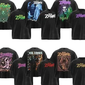 (Collection)Rob zombie Shirts  Rob zombie Rock Music Shirts collar short-sleeved shirts unisex family clothing W