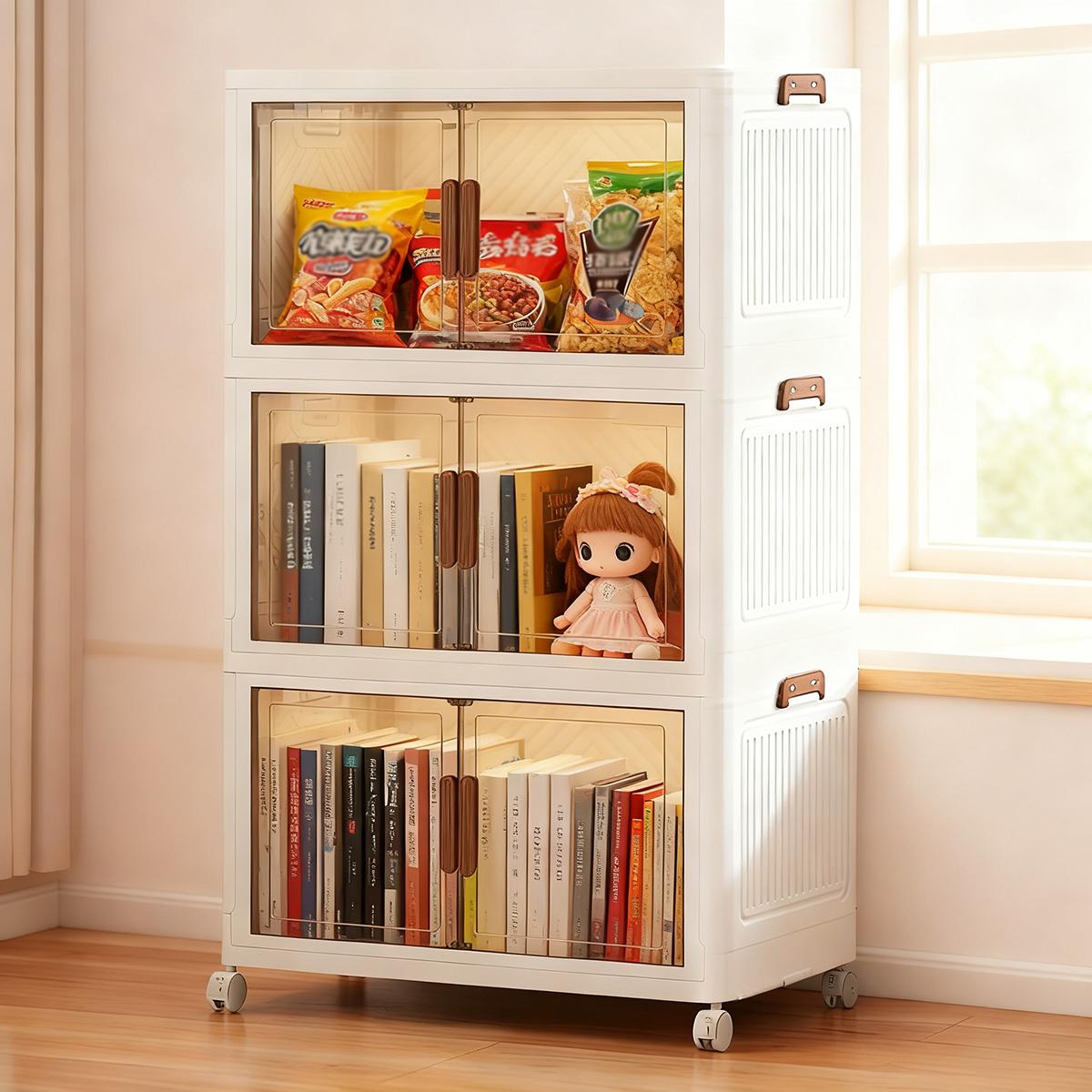 70cm 5/4 Layers Plastic storage boxes Stackable storage boxes with wheels Storage containers with LIDS Folding storage boxes with handles for bedroom living room kitchen