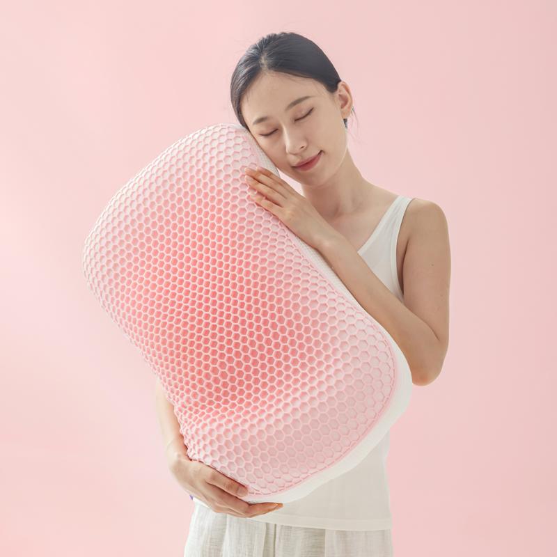H&D TPE Grid Cooling Gel Pillow Ergonomic Support for Neck & Shoulder Pain Relief Breathable Mesh Cover All-Season Comfort Soft Fabric Side Hypoallergenic Fabric 26x14x6 inches
