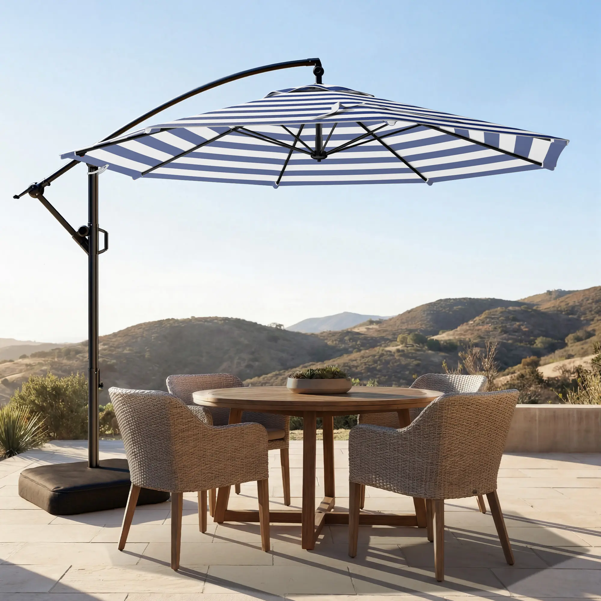 summervibes10ft Solar LED Offset Patio Umbrella, Outdoor Cantilever Umbrella with 32 LED Lights, 99.9% UV Resistant & Waterproof Fabric, Easy Tilt Adjustment for Backyard, Poolside, Garden, - TikTok Shop summervibes10ft Solar LED Offset Patio Umbrella, Outdoor Cantilever Umbrella with 32 LED Lights, 99.9% UV Resistant & Waterproof Fabric, Easy Tilt Adjustment for Backyard, Poolside, Garden, - TikTok Shop