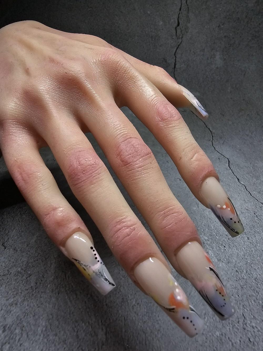 Realistic Silicone Nail Practice Hand  Nail Art  Manicure