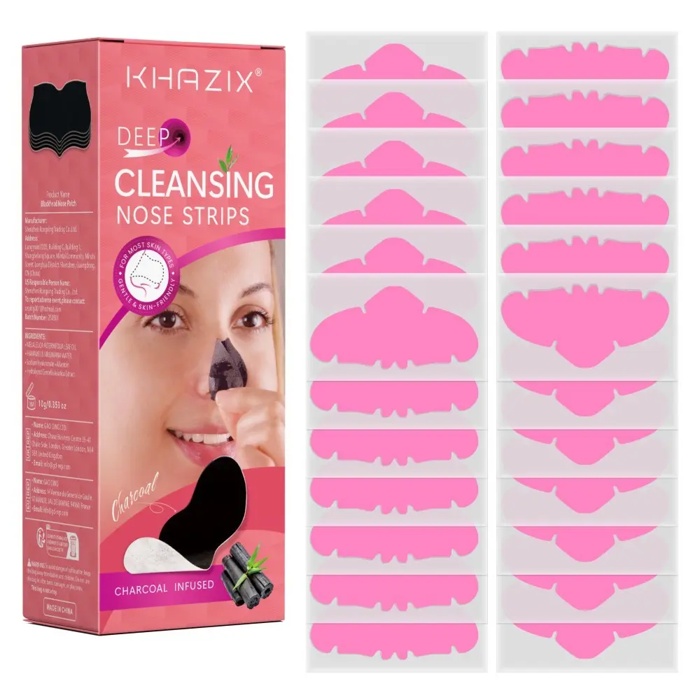 Charcoal Non-Woven Nose Strips, Deep Cleansing Pore Strips for Blackhead Removal, Oil Control & Pore Minimizing, Skincare Essentials, Nose Strips for Pores, Nose Patches