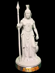 Athena – Greek Goddess of Wisdom | 3D Printed Marble-Style Statue