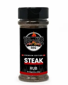 10-42 BBQ Steak Seasoning | Steak Rub Spice | Natural Steak Seasoning for Grilling Pork, Beef, Ribs | Savory Garlic and Herb Flavor | No MSG, 5.5oz