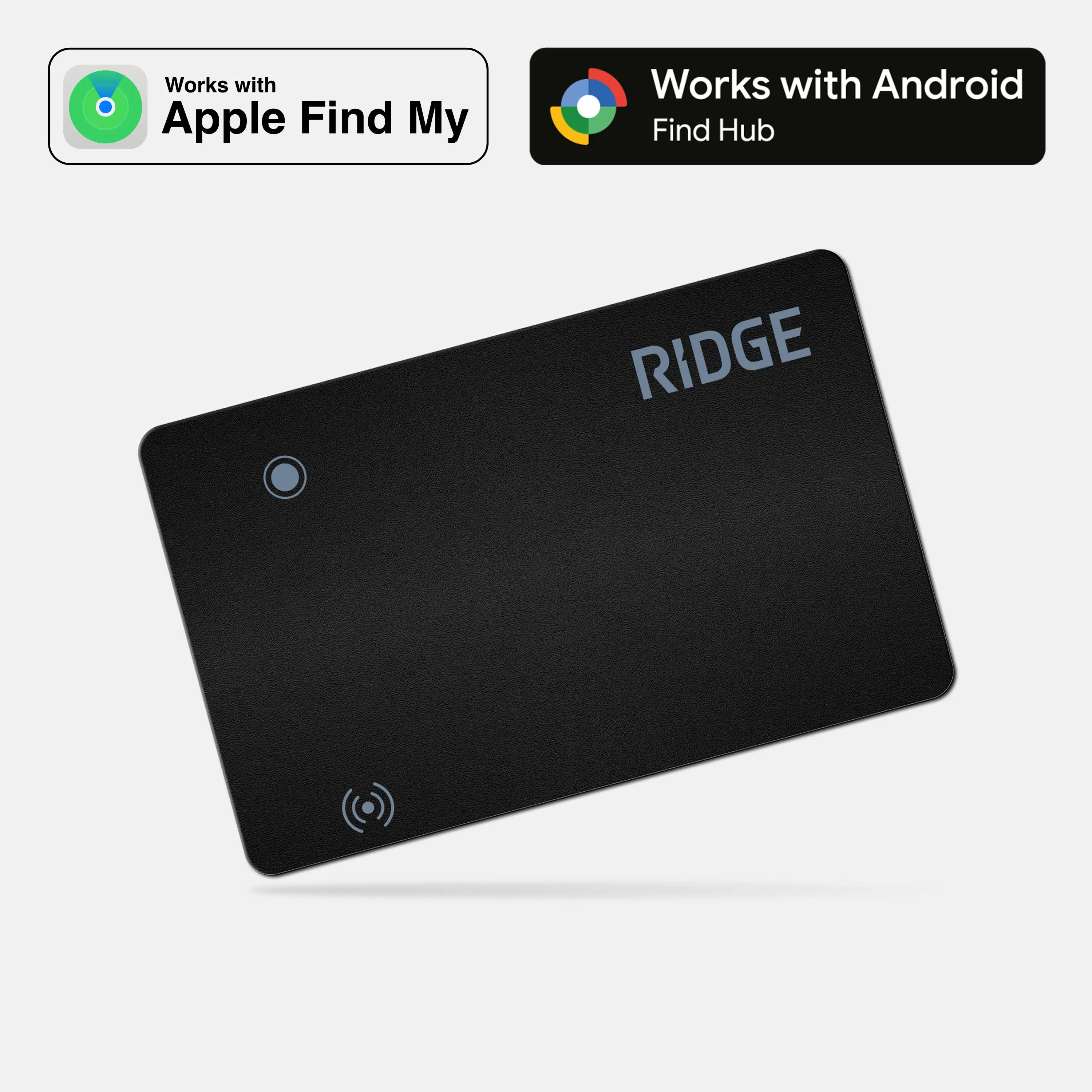 Ridge Tracker Card 2.0 | Apple + Android FindMy Compatible | Credit Card Size Wallet Tracker | AirTag Alternative | Never Lose Your Wallet | Slim EDC Accessory | Works with iPhone | Best Tech Gift