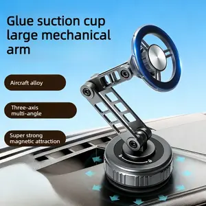 Alloy machinery Mobile phone holder Flexable arm Retractable car navigation bracket Epoxy suction cup Vacuum magnetic adsorption