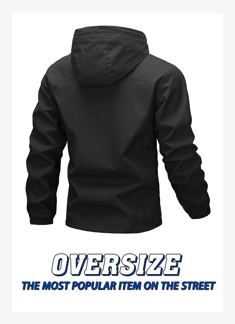 Men's casual hooded jacket with multiple pockets, tactical waterproof, windproof, and abrasion-resistant surface design, suitable for outdoor exploration, mountain climbing, and everyday casual wear, suitable for wearing throughout all four seasons Coats