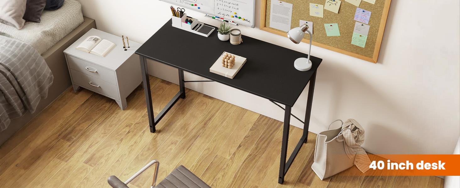 Furnest Indoor Furniture Table & Desks Computer Desk-Home Office Desk Writing Desks Work Table Study Table Modern Simple Style Student Desk with Storage Bag & Hook Wooden Desk for Home Bedroom