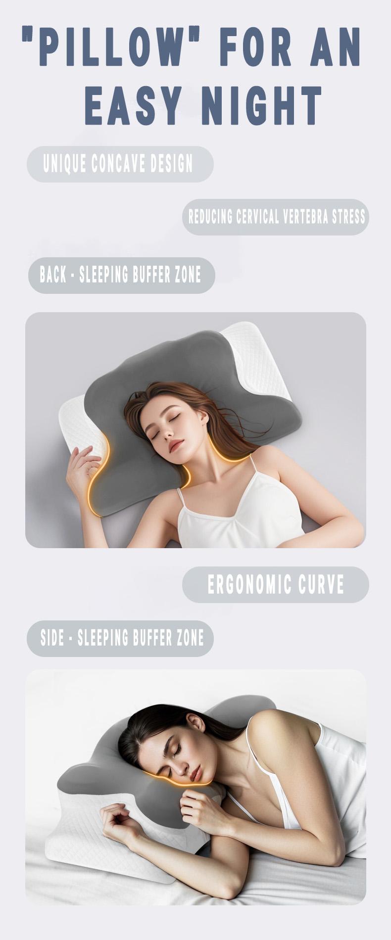 Cervical Memory Foam Pillow for Neck and Shoulder Pain Relief, Adjustable Ergonomic Contour Orthopedic Pillow with Cervical Support for Side, Back and Stomach Sleepers