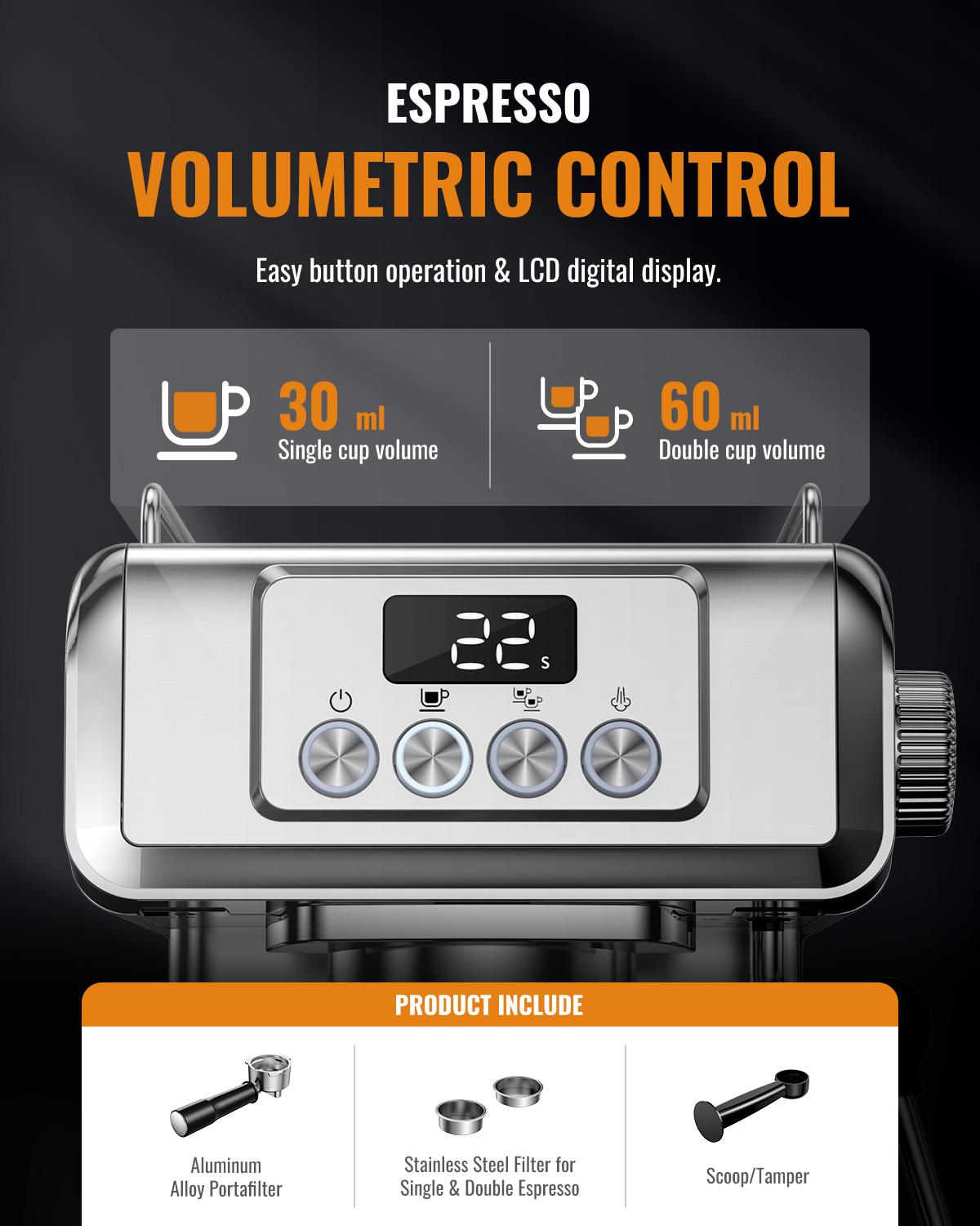 SHARDOR Espresso Machine, 20 bar Expresso Coffee Machines with Milk Frother Steam Wand, Latte & Cappuccino Coffee Maker for Home, 1350W SHARDOR Espresso Machine, 20 bar Expresso Coffee Machines with Milk Frother Steam Wand, Latte & Cappuccino Coffee Maker for Home, 1350W