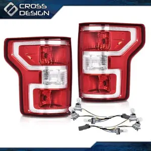 CROSSDESIGN Rear Tail Light Brake Lamp LH&RH Side Fit For 2018-2020 Ford F150 F-150 Pickup
