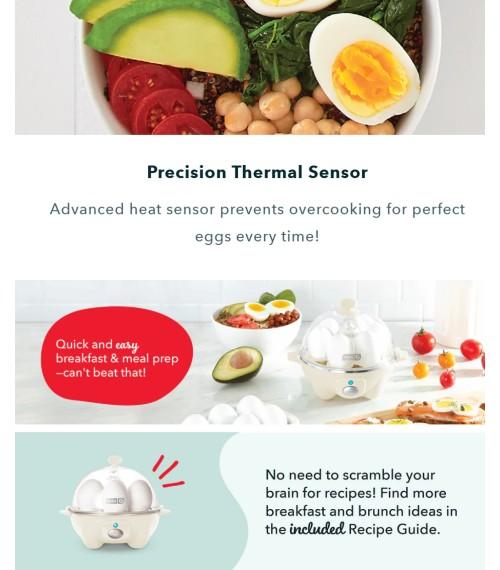 DASH Rapid Egg Cooker: 7 Egg Capacity Electric Egg Cooker for Hard Boiled Eggs, Poached Eggs, Scrambled Eggs, or Omelets with Auto Shut Off Feature