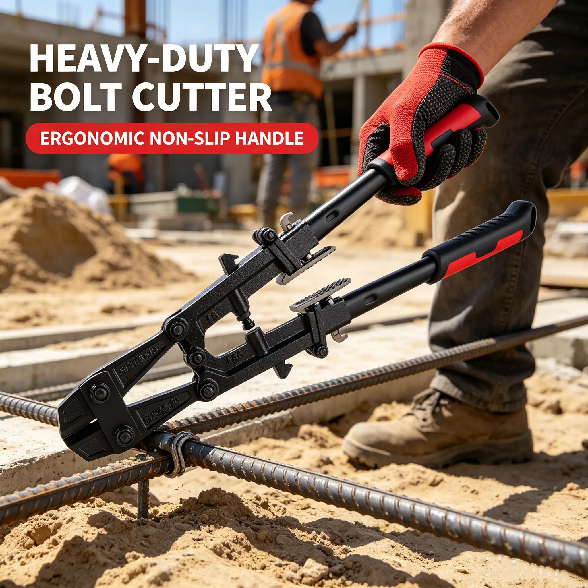 18-Inch Solid Metal Heavy-Duty Bolt Cutters, Foldable Portable Design, Spring-Loaded Needle Nose Pliers, Essential Hand Tool for Outdoor Work & Home Renovation, Gift for Mechanics, Electrical Wire Cutting Tool, Powerful Cutter