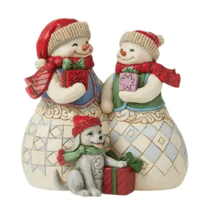 Snow Couple with Puppy ENESCO LLC AR ITASCA