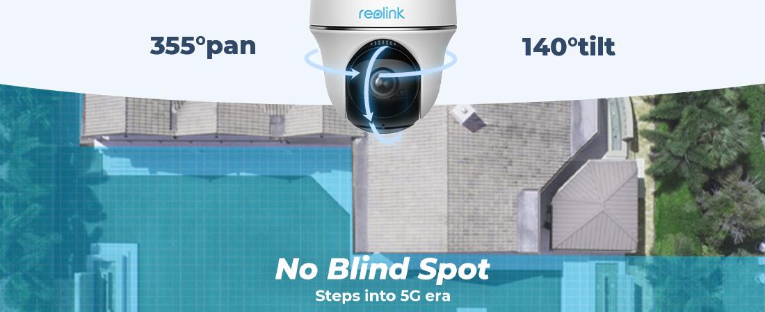 Reolink Argus PT with 3W Reolink Solar Panel 2K+ 5MP WIFI Outdoor Batttery Security Camera, Dual-Band WiFi, Smart Detection
