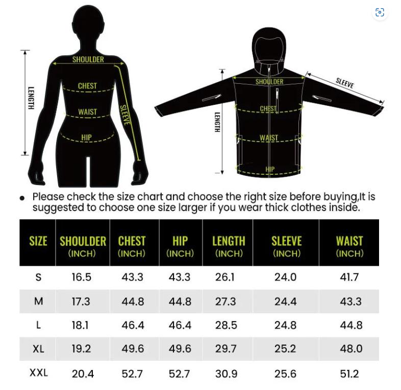 [Limited Size Clearance] TideWe Men's & Women's Soft Shell Heated Jacket Coat with Detachable Hood and Battery Pack Size S-XXXL