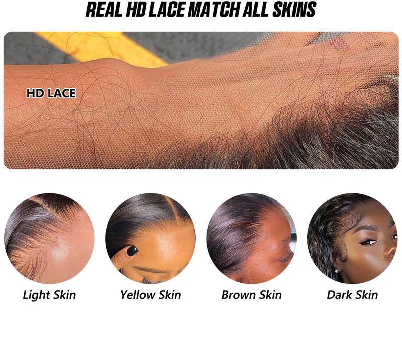 OQ HAIR Pre Bleached Knots Pre Cut Lace 4x6 HD Straight Hair Wear Go Glueless Wigs Invisible Melted Hairline Wigs