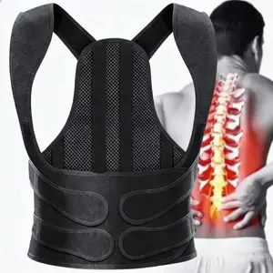 Waist Trainer Corrects Bad Posture, Helps and Hunchback, Unisex, Back Support Posture Correction, Shoulder Belt Correction, Vest Support Relieves Neck, Shoulder,Collarbone and Back Pain Adjustable Velcro Design Body Cinching For Home Office