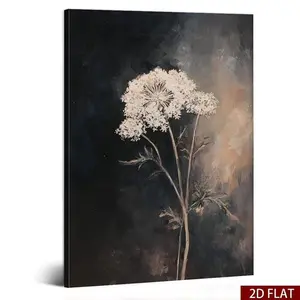 2D Flat 27699 PosterQueen Anne Lace Floral Moody Dark Academia Wall Art Painting, Whimsigoth Botanical Oil Painting, Vintage Cottagecore Decor, Maximalist Print Poster For Bedroom Living Room Office Decor	