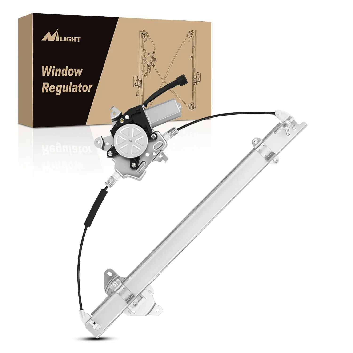 Nilight Automotive Front Passenger Power Window Regulator with Motor - Replacement, Copper, Waterproof, Plug-in Fit Car Accessory, Compatible with Nissan Frontier 2005-2015, Auto Parts Assembly 741-349, Car Accessories, Good Toughness