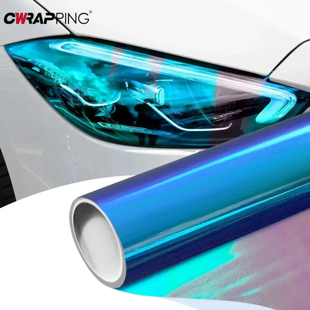 Car Decorative Stickers Chameleon Lamp Headlight Tail Light Backlight Protective Film Waterproof Vinyl Wrap Stickers Jewelry