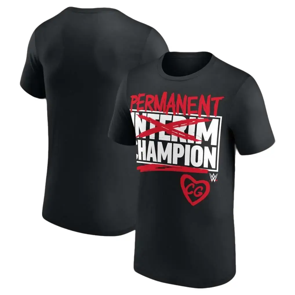 Men's Black Chelsea Green Permanent Champion T-Shirt Professional Wrestler Tee For Man and Woman Unisex T-Shirt Hoodie Graphic Basic Cotton Tops Casual All Seasons