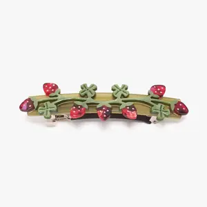 Wild Strawberry Barrette Clip