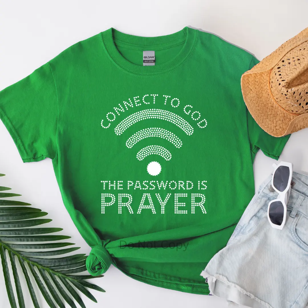 Connect To God Rhinestone Transfer