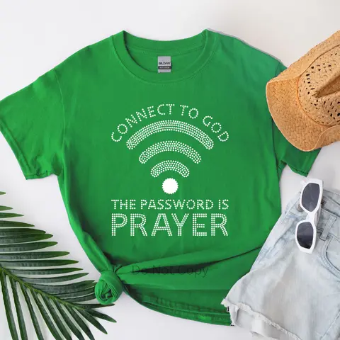 Connect To God Rhinestone Transfer