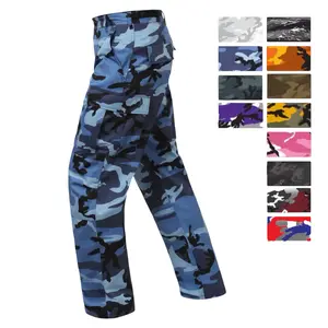 Rothco Unisex Color Camo Tactical BDU Pants -  Button Fly, Adjustable Wast Tabs, Drawstring Bottoms, Womenswear Camouflage Cargo BDU Pant