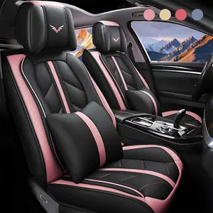 OTOEZ PU Leather Full Car Seat Covers Set, Waterproof Auto Cushion Protector with Storage Pockets, Easy Installation for Most Cars SUVs, Vehicle Interior Accessory