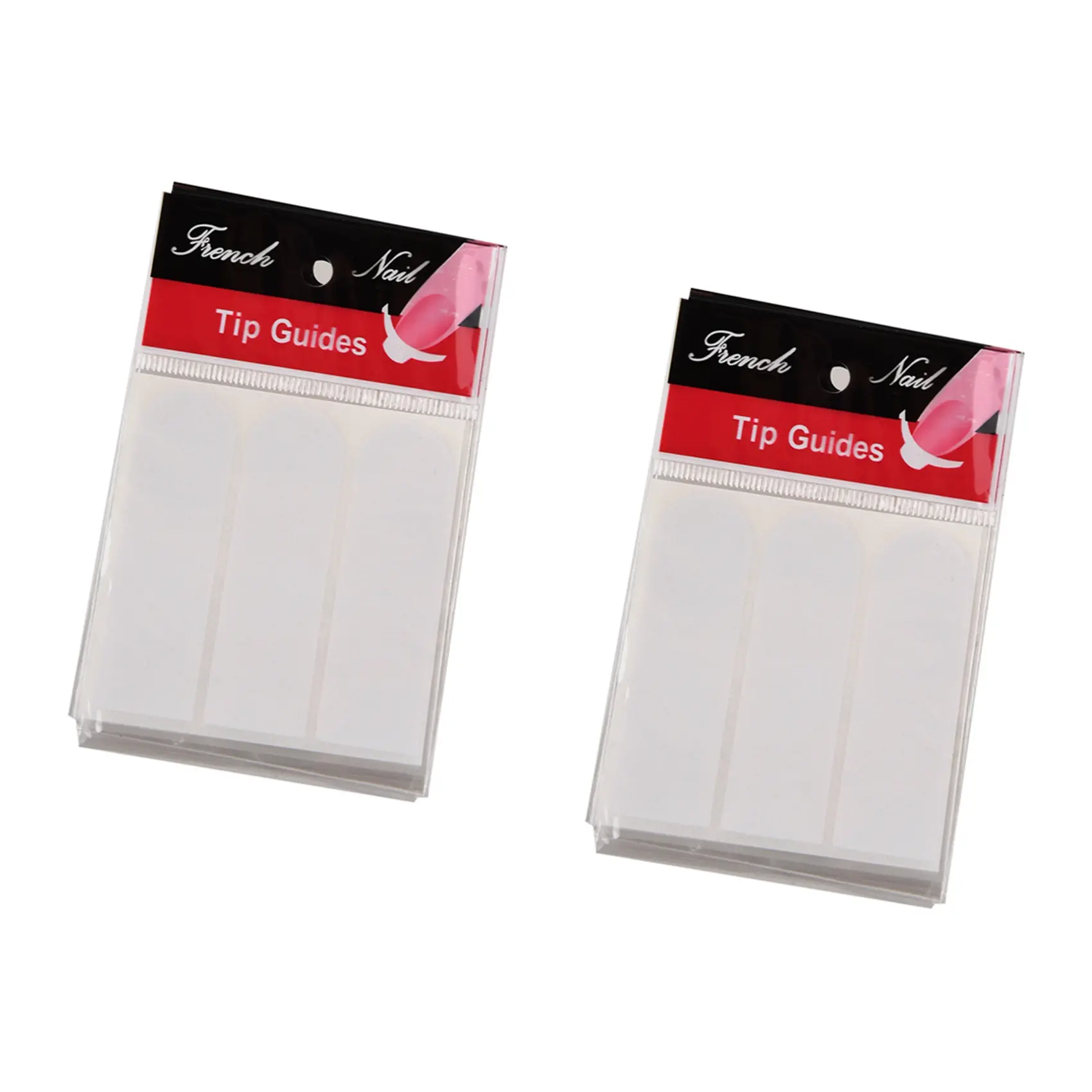 Nail Art French Manicure Round Plastic Tip Guide Stickers, 12-Pack for Precise Application (96 Total Stickers), Apply Precisely