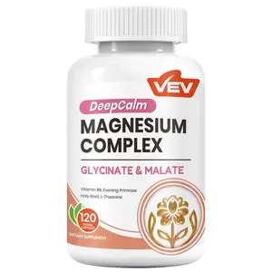 VEV Magnesium Complex for Women– Glycinate, Malate, B6, L-Theanine & Holy Basil, 120 Vegan Capsules, Support for Daily Magnesium & Stress Relief