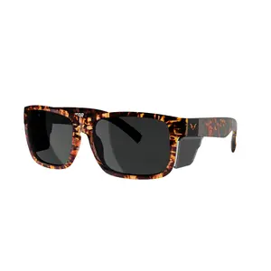 Oiler Z87+ Tortoise Sunglasses with Push Button Removable Side Shields Impact Rated 99.9% U.V. Protection Polarized & Non Polarized Lenses Medium - Large Fit