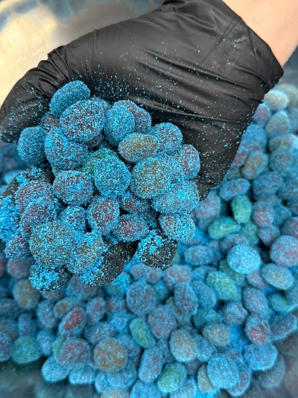 Sour Gushers Viral Candy - Blue Raspberry Gushers Sour Candy - Extreme Gusher bombs