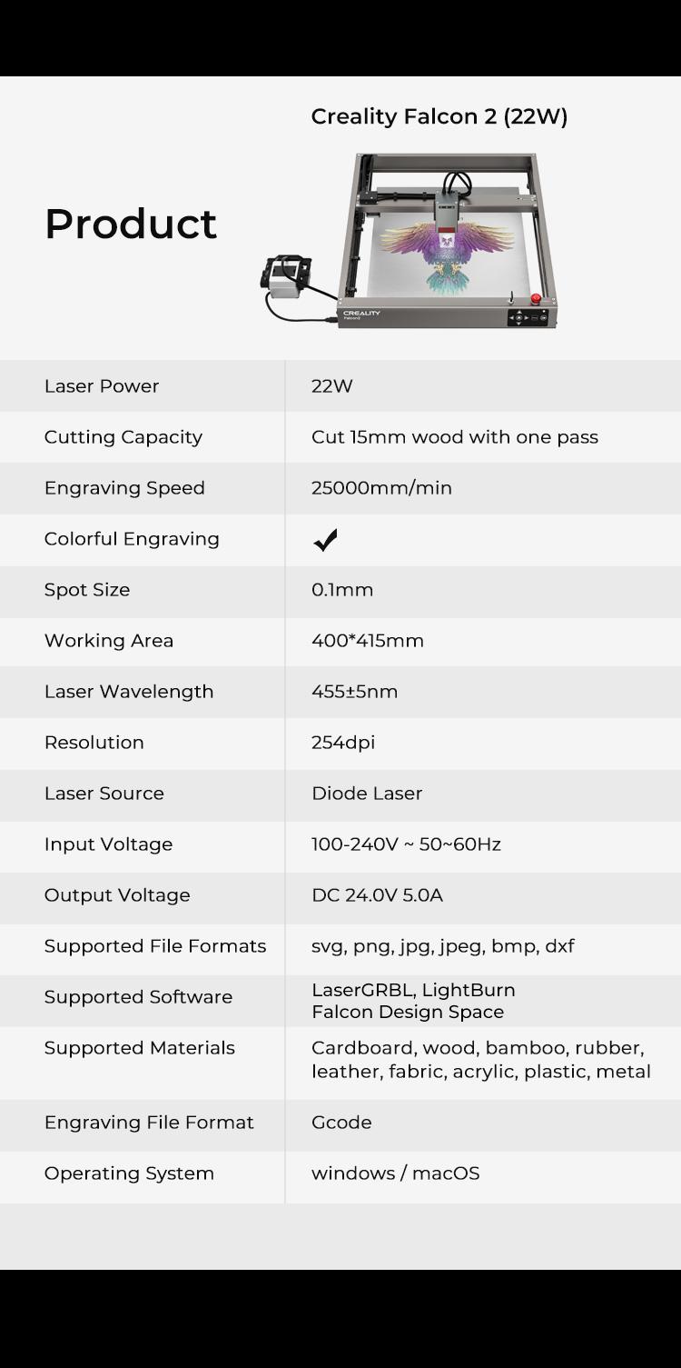 Creality Falcon2 22W Laser Engraver Creality Falcon2 22W Laser Engraver