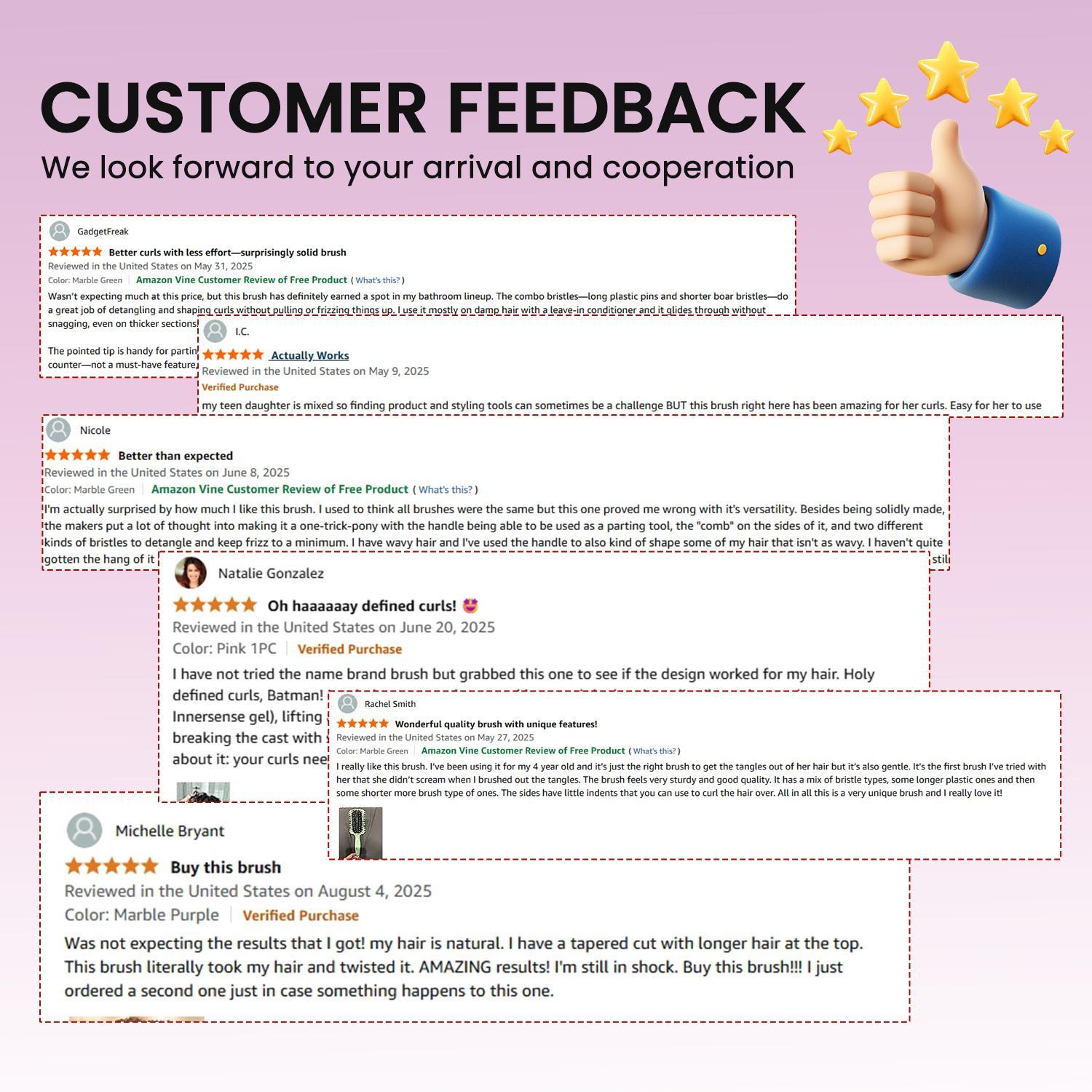 Curly Hair Brush Defining, Volume Curl Defining Brush for Effortlessly Detangling Shaping and Styling Women's Curls, Reduce Pulling